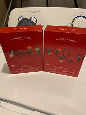 Wondershop Red Boxed Mini String Lights with Green Wire